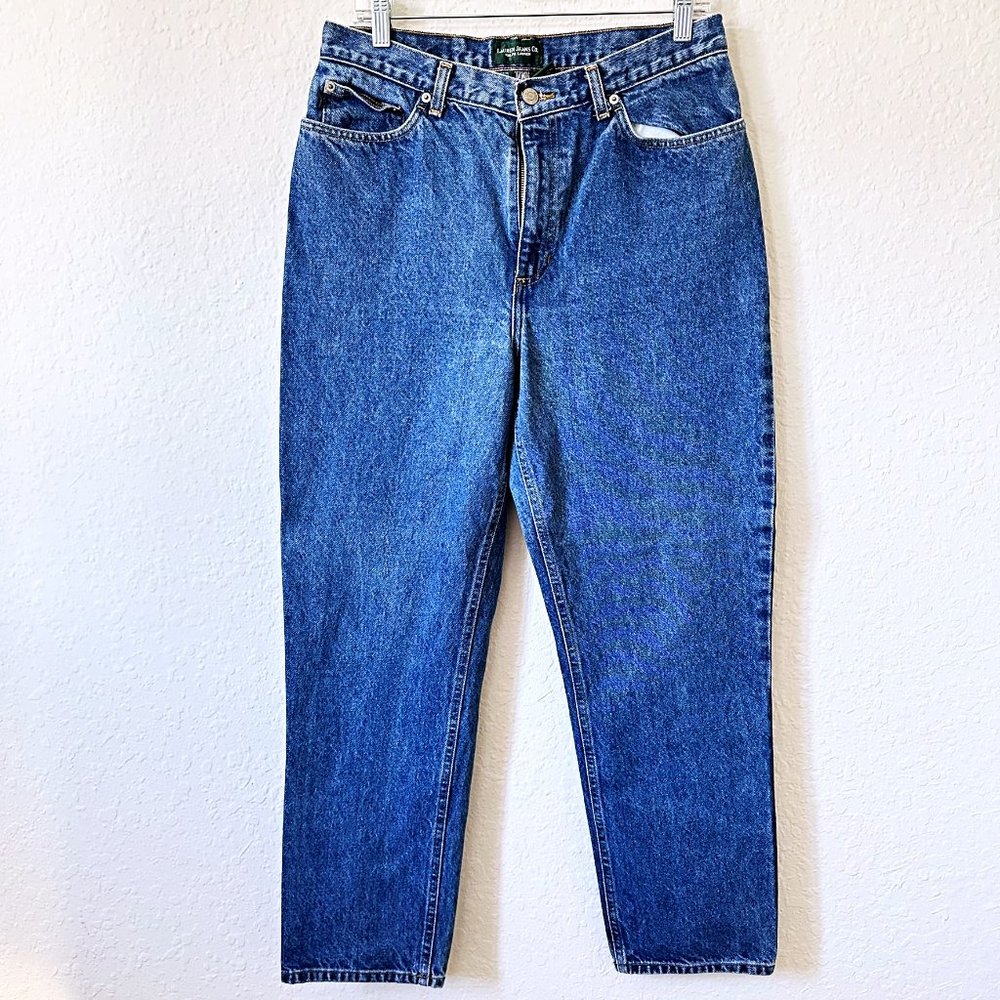 Ralph Lauren High Rise Relaxed Taper 80's Style Mom Jeans 12